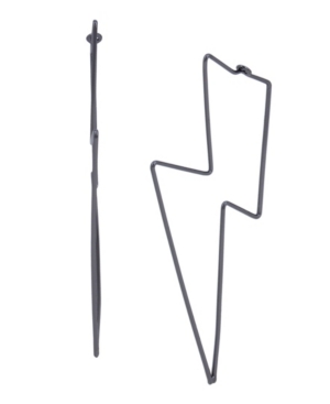 image of Lightning Bolt Hoop Earrings