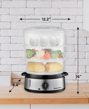 3-Tier Electric Food Steamer: Cook Multiple Dishes Simultaneously With  Timer & Digital Display!