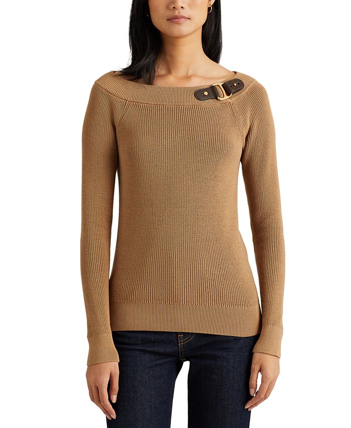 Lauren Ralph Lauren Petite Cotton Sweater & Reviews - Sweaters - Petites -  Macy's