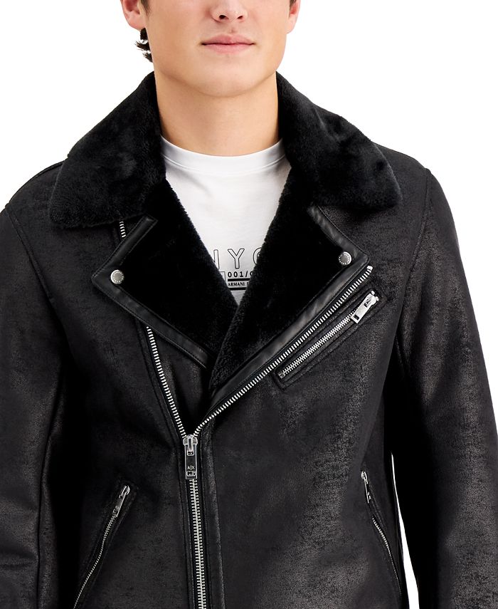 AX Armani Exchange Men's Fleece Collar Jacket Macy's