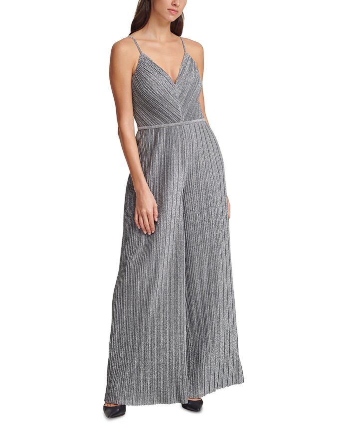 Halston heritage metallic jumpsuit on sale