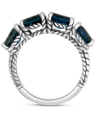EFFY&reg; London Blue Topaz Statement Ring (3-3/4 ct. t.w.) in Sterling Silver