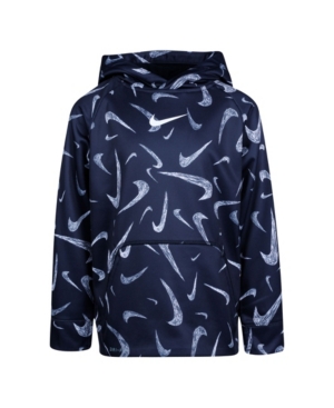 image of Nike Little Boys Therma Fleece Swoosh Logo Hoodie