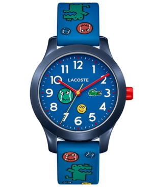 image of Lacoste Kid-s 12.12 Blue Printed Silicone Strap Watch 32mm