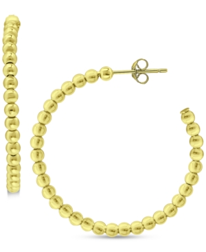 image of Giani Bernini Medium Beaded Hoop Earrings, 1.33