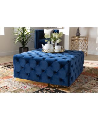 Verene Glam and Luxe Square Cocktail Ottoman
