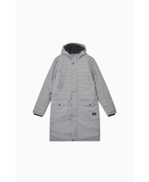 Men's Plaid Winter Parker Coat