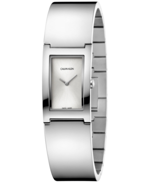 image of Calvin Klein Women-s Polish Stainless Steel Bangle Bracelet Watch 22mm