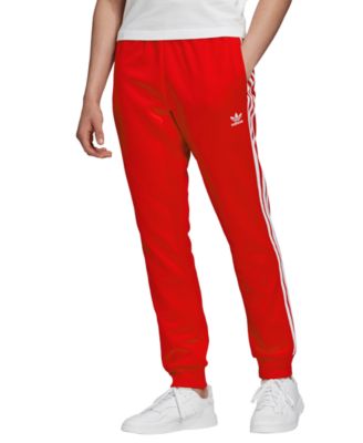 red adidas pants mens