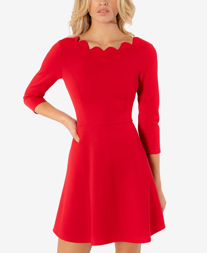 Speechless Juniors' Scuba Fit & Flare Dress Macy's