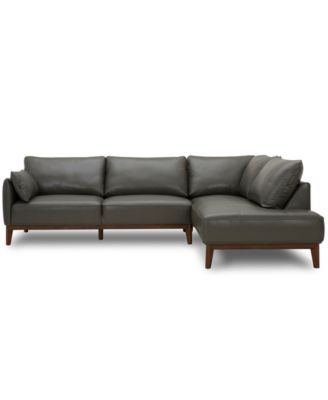 Jollene Leather 2-Pc. Sectional with Chaise, Created for Macy's