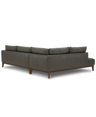 Jollene Leather 2-Pc. Sectional with Chaise, Created for Macy's