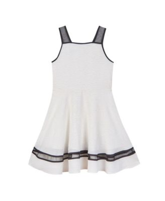 girls white skater dress