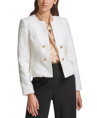 petite tweed blazer