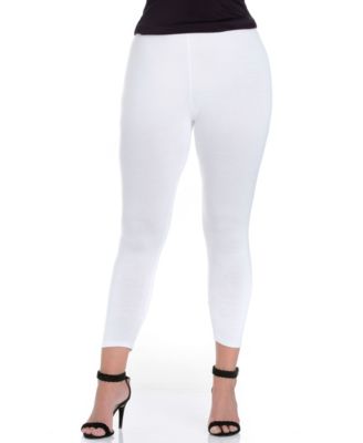 plus size white stretch pants