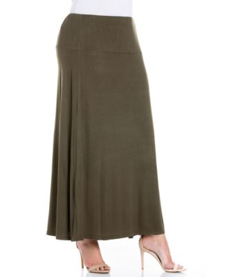Plus Size Maxi Skirt
