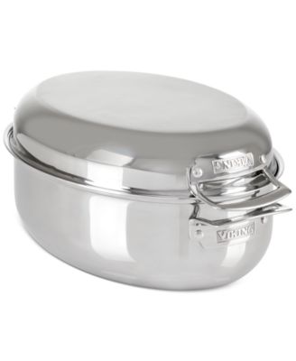 Metal Induction-Safe 8.5-Qt. Oval 3-in-1 Roaster with Lid & Rack