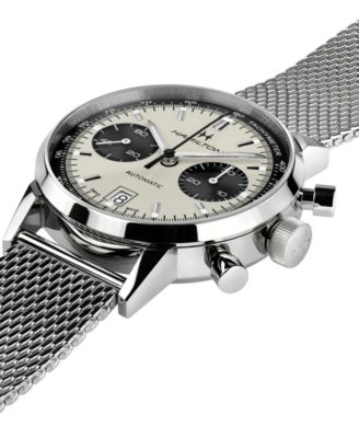 Men's Swiss Automatic Chronograph Intra-Matic Stainless Steel Mesh Bracelet Watch 40mm