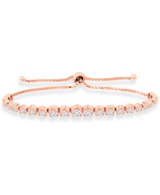 Giani Bernini - Cubic Zirconia Bolo Bracelet in 18k Rose Gold-Plated Sterling Silver