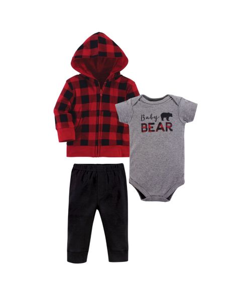Комплект Little Treasure Treasure ' Convertible Top & Pant Set Hoodie, Bodysuit or Tee Included для мальчиков, цвет: Baby Bear