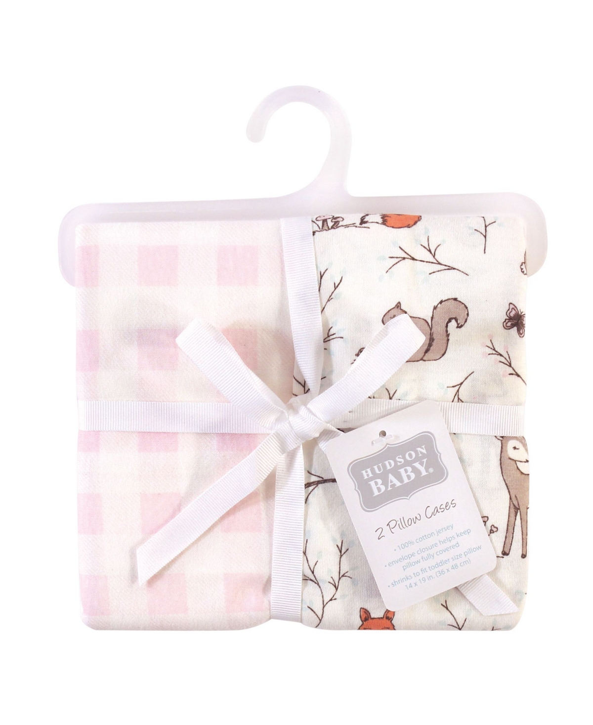 Hudson Baby Infant Girl Cotton Toddler Pillow Case, One Size - Enchanted forest