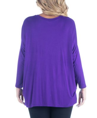 Women's Plus Size Oversized Long Sleeves Dolman Top