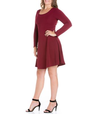 Women's Plus Size Fit and Flare Skater Dress