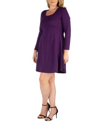 Women's Plus Size Fit and Flare Skater Dress