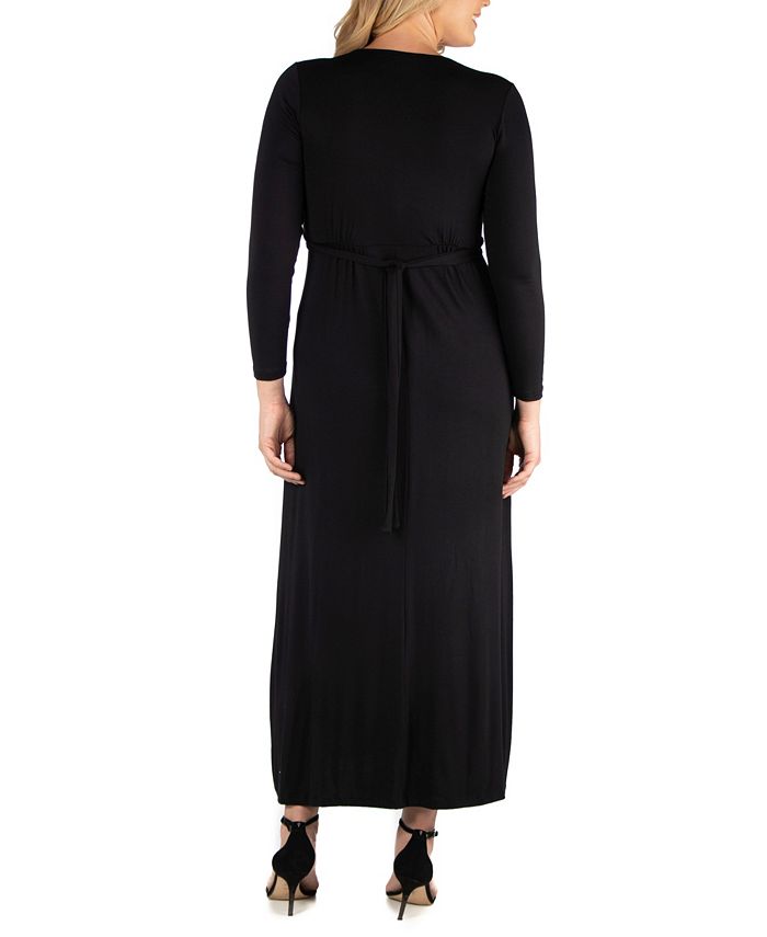 24seven Comfort Apparel Women's Plus Size Classic Maxi Dress - Macy's