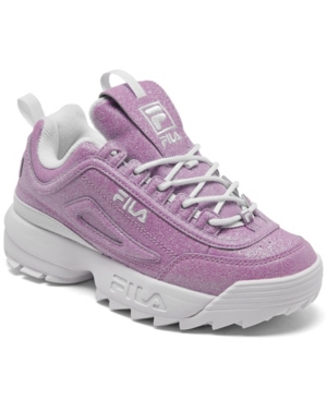 image of Fila Big Girls Disruptor 2 Glimmer Casual Sneakers from Finish Line