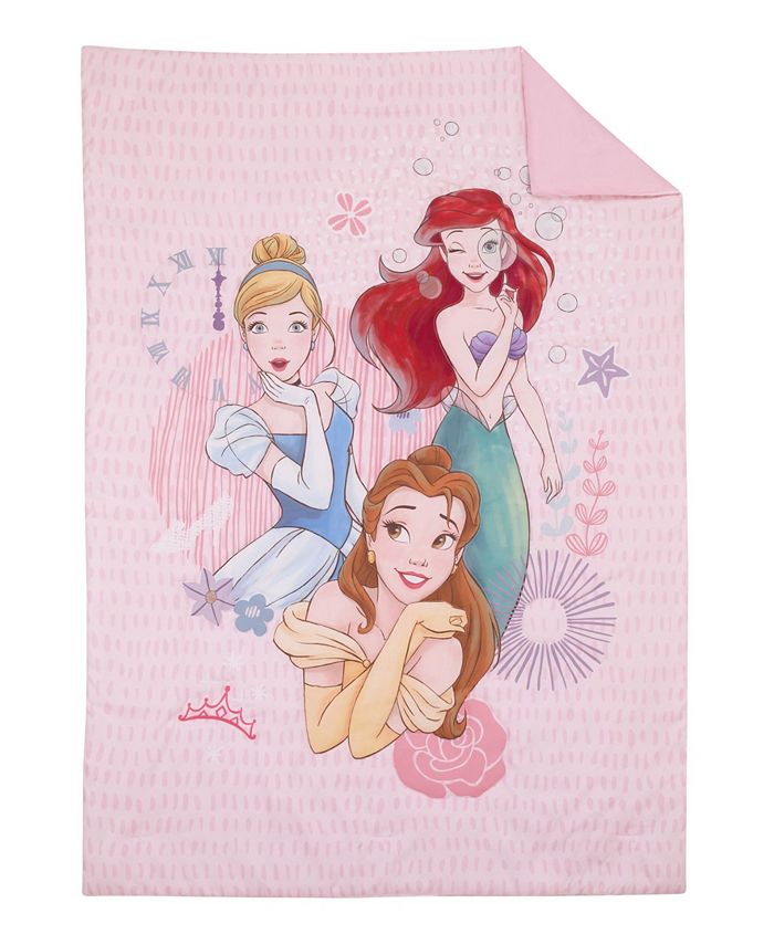 NoJo Toddler Girl's Princess Belle, Ariel and Cinderella Bed Set, 4 ...