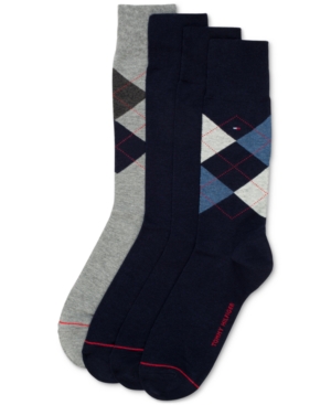 Tommy Hilfiger Men's 4-Pack Argyle Dress Socks