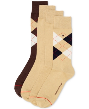 Tommy Hilfiger Men's 4-Pack Argyle Dress Socks