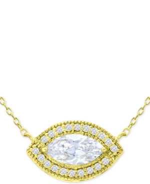 image of Giani Bernini Cubic Zirconia Marquise Halo 18