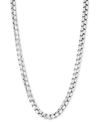 men's box link chain necklace