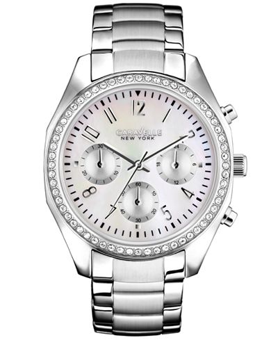 Caravelle New York by Bulova Women's Chronograph Stainless Steel Bracelet Watch 29mm 43L159