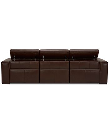 Furniture - Dallon 3-Pc. Leather Sofa with 3 Power Recliners