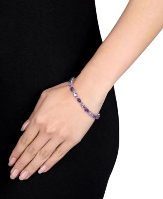 Amethyst Oval Link Bracelet