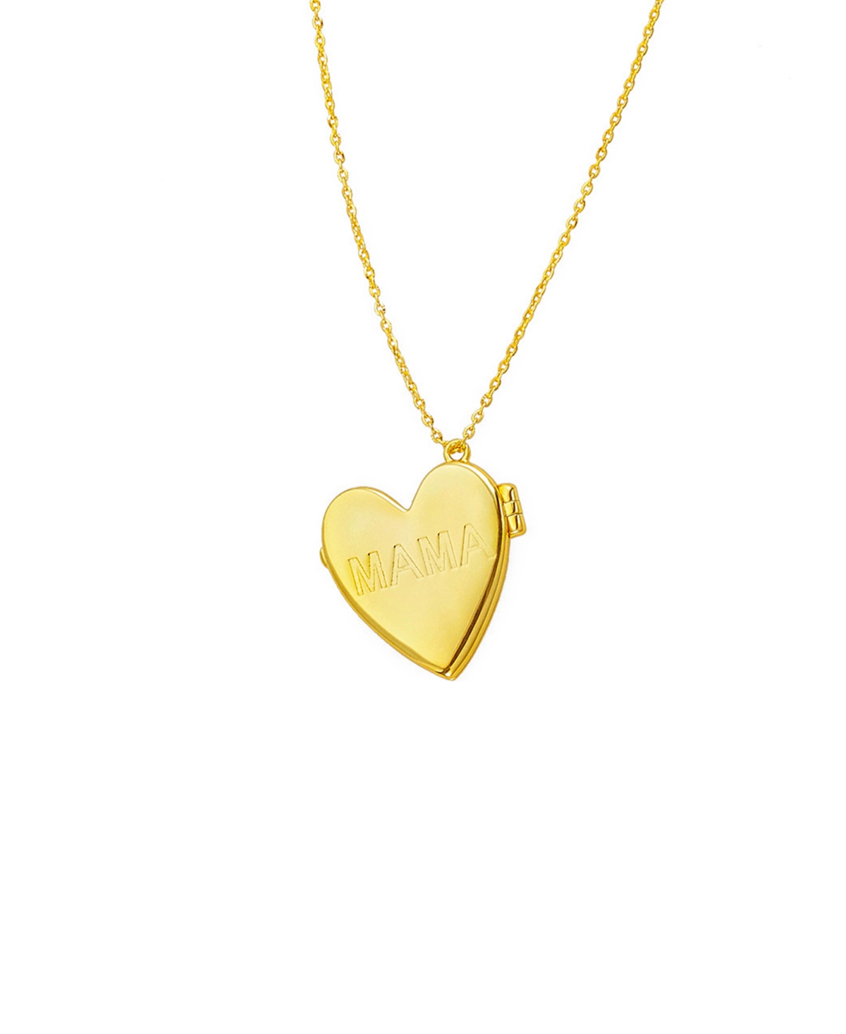 Adornia Heart Locket Necklace with Engraved Mama