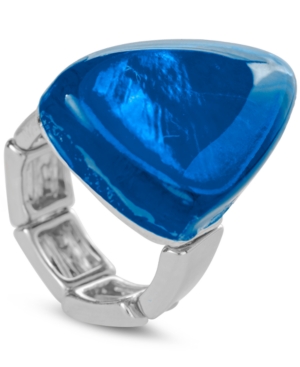 image of Style & Co Silver-Tone Stone Statement Stretch Ring, Created for Macy-s