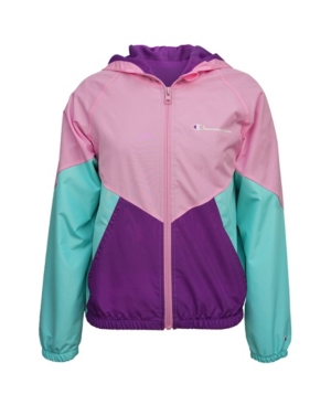 image of Little Girls Color Block Windbreaker