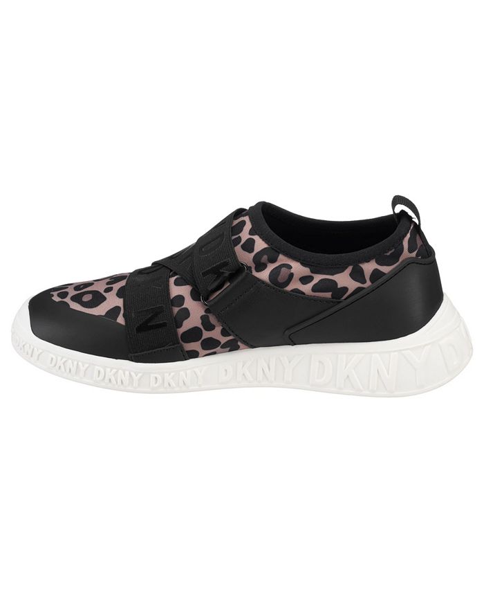 DKNY Little Girls Leopard Slip On Strap Sneakers Shoe - Macy's