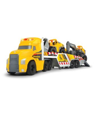 Dickie Toys 28" Mack Truck with 2 Volvo Construction Trucks