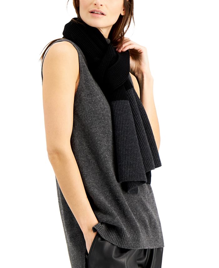 Eileen Fisher Colorblocked Merino Wool Scarf Macy s