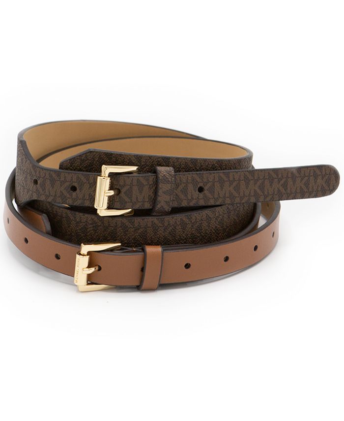 Michael Kors 2-For-1 Double Wrap Belt & Reviews - Belts - Handbags &  Accessories - Macy's