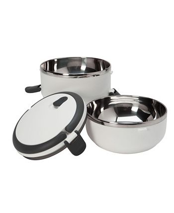 2-Tier Tiffin Lunch Box, Raja Domed Stainless Steel, Multiple