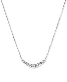 Diamond Curve Statement Necklace (1 ct. t.w.) in 14k White Gold