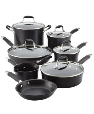 Anolon - Advanced Onyx Hard Anodized Nonstick 12-Pc. Cookware Set