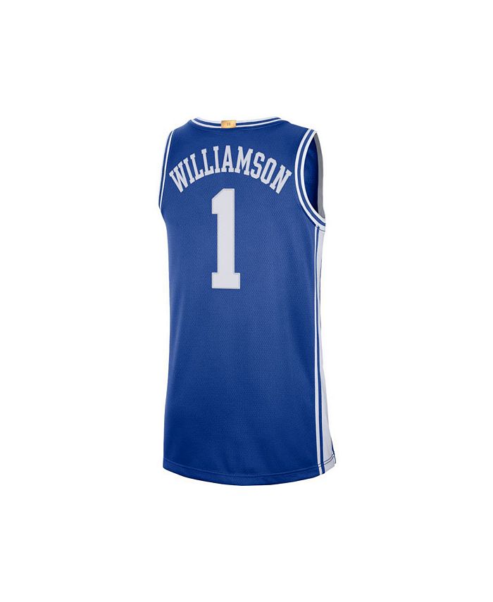 Men's Duke Blue Devils #1 Zion Williamson White Basketball Replica Jersey  458597-615