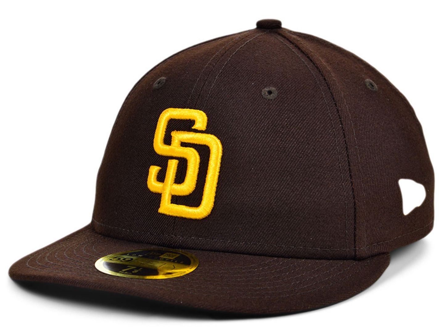 Мужская кепка New Era Brown San Diego Padres Authentic Collection On-Field Low Profile 59Fifty Fitted Hat — фото 1